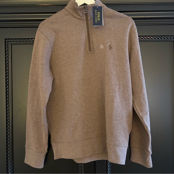 Polo Ralph Lauren Other - Polo Ralph Lauren Quarter Zip Sweater Brown Men's Small NWT